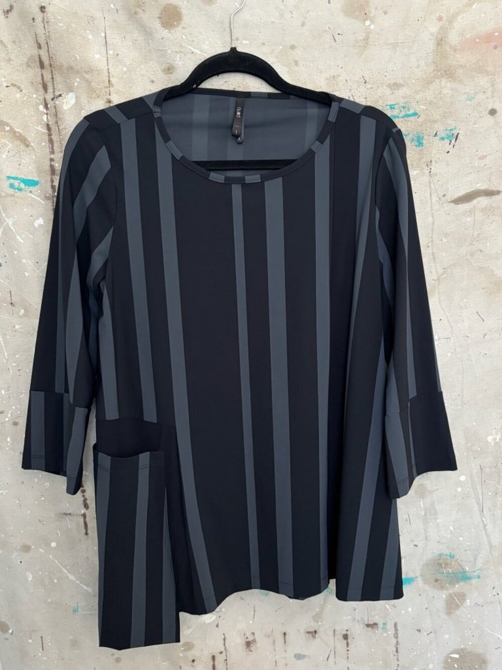Porto Vertical Stripe Asymmetric Top